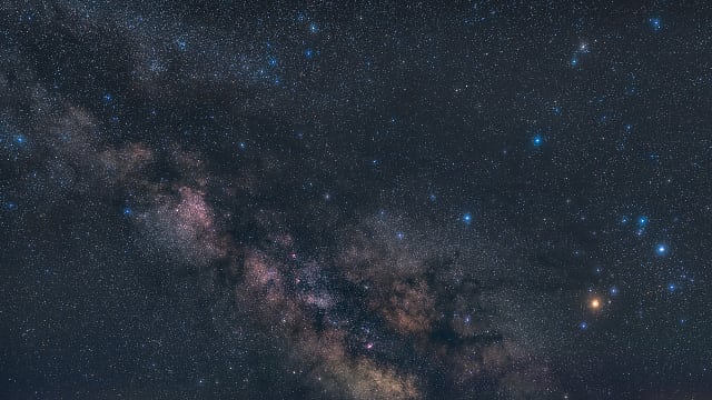 Milchstraße, Antares und Dunkelwolken Milchstraße, Antares und Dunkelwolken