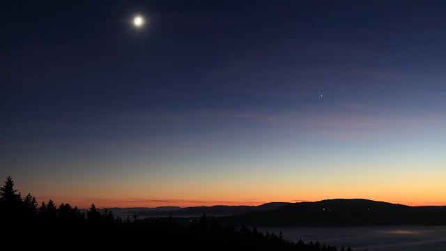 Noch drei Tage bis zur Konjunktion Jupiter-Saturn Noch drei Tage bis zur Konjunktion Jupiter-Saturn