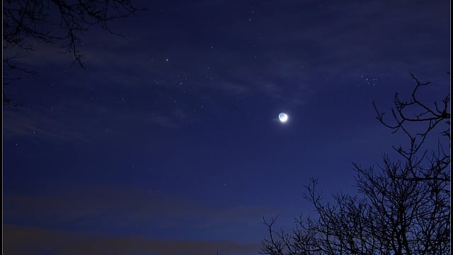 Mond und Jupiter am goldenen Tor der Ekliptik Mond und Jupiter am goldenen Tor der Ekliptik