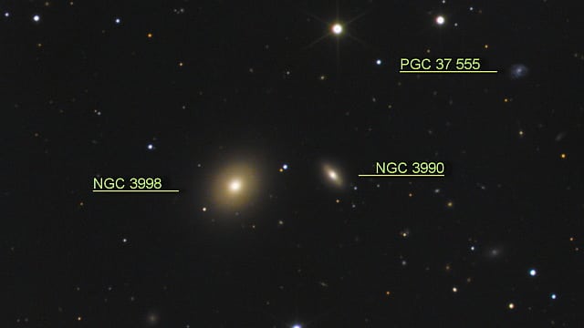 NGC 3998, 3990 (Objekte) NGC 3998, 3990 (Objekte)