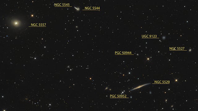NGC 5529 und NGC 5557 (Objekte) NGC 5529 und NGC 5557 (Objekte)
