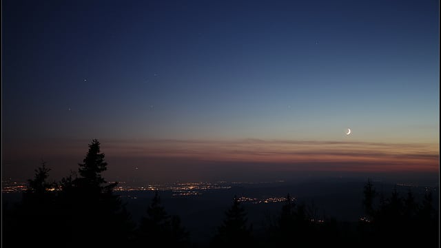 Mars bei Antares und Mond bei Saturn Mars bei Antares und Mond bei Saturn