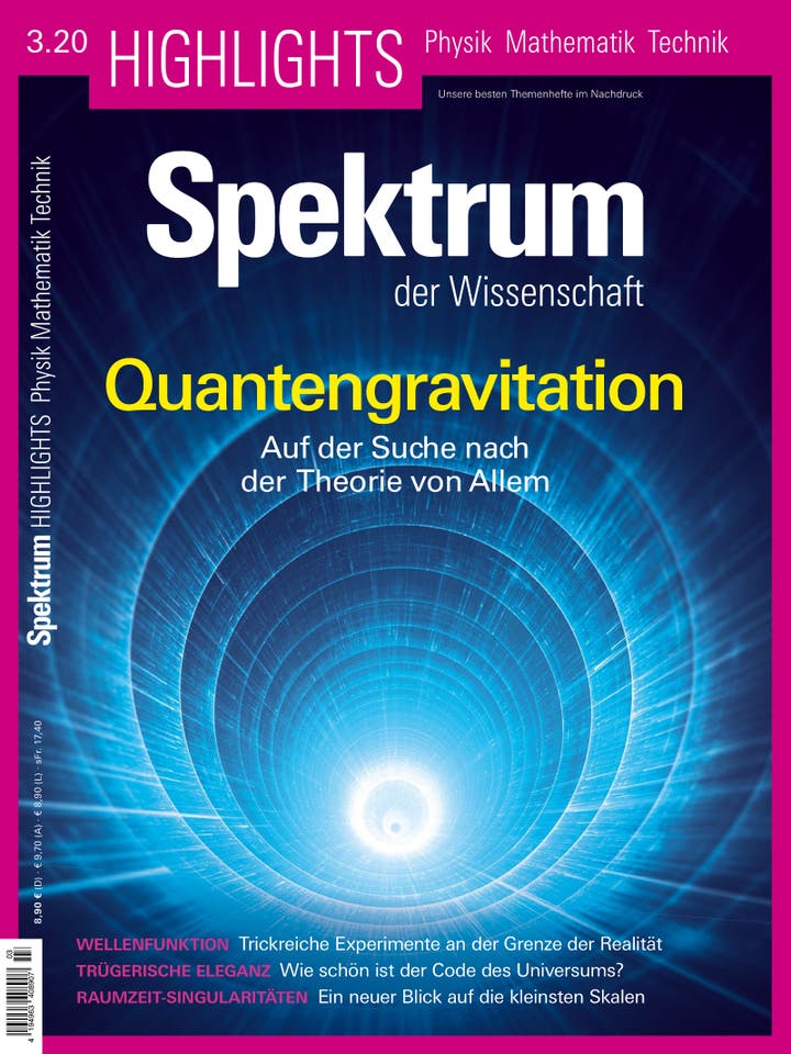 Spektrum der Wissenschaft Highlights 3/2020<br /> Quantengravitation
