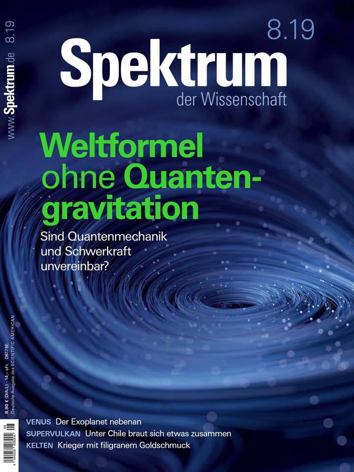 Spektrum der Wissenschaft - 8/2019 - Weltformel ohne Quantengravitation