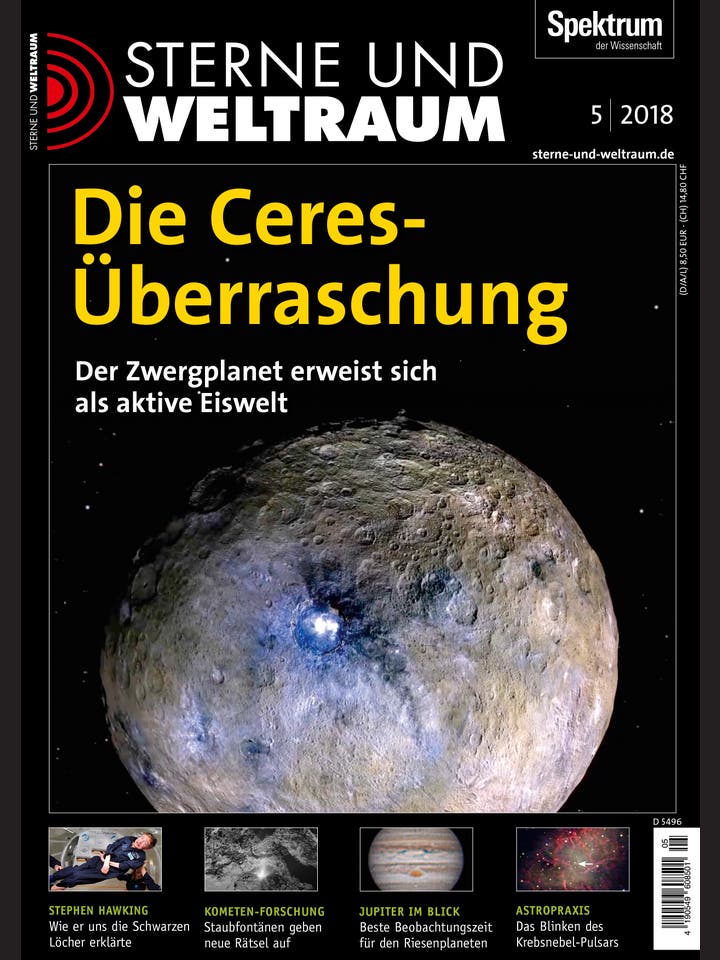 Sterne und Weltraum - 5/2018 - Die Ceres-Überraschung