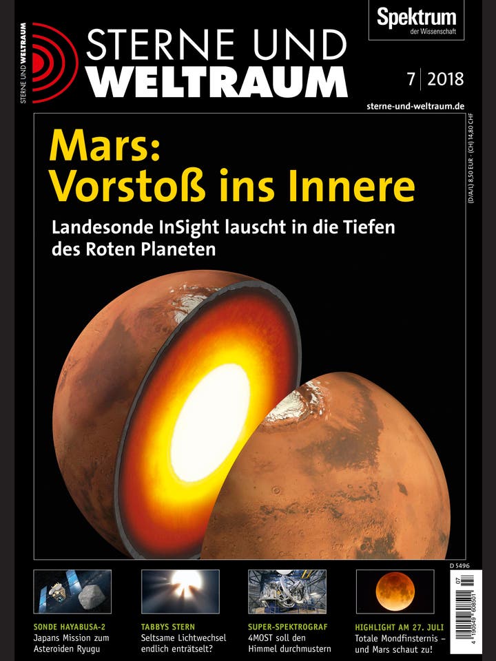 Sterne und Weltraum – 7/2018 – Mars: Vorstoß ins Innere
