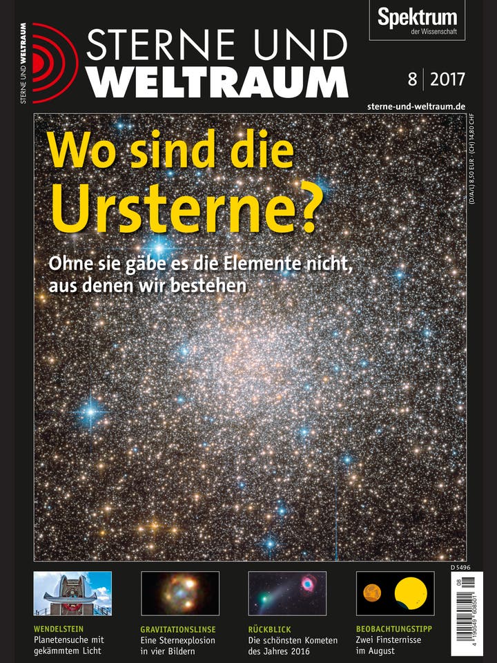 Sterne und Weltraum - 8/2017 - Wo sind die Ursterne?