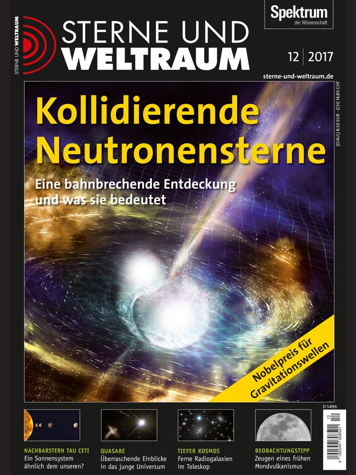 Sterne und Weltraum - 12/2017 - Kollidierende Neutronensterne