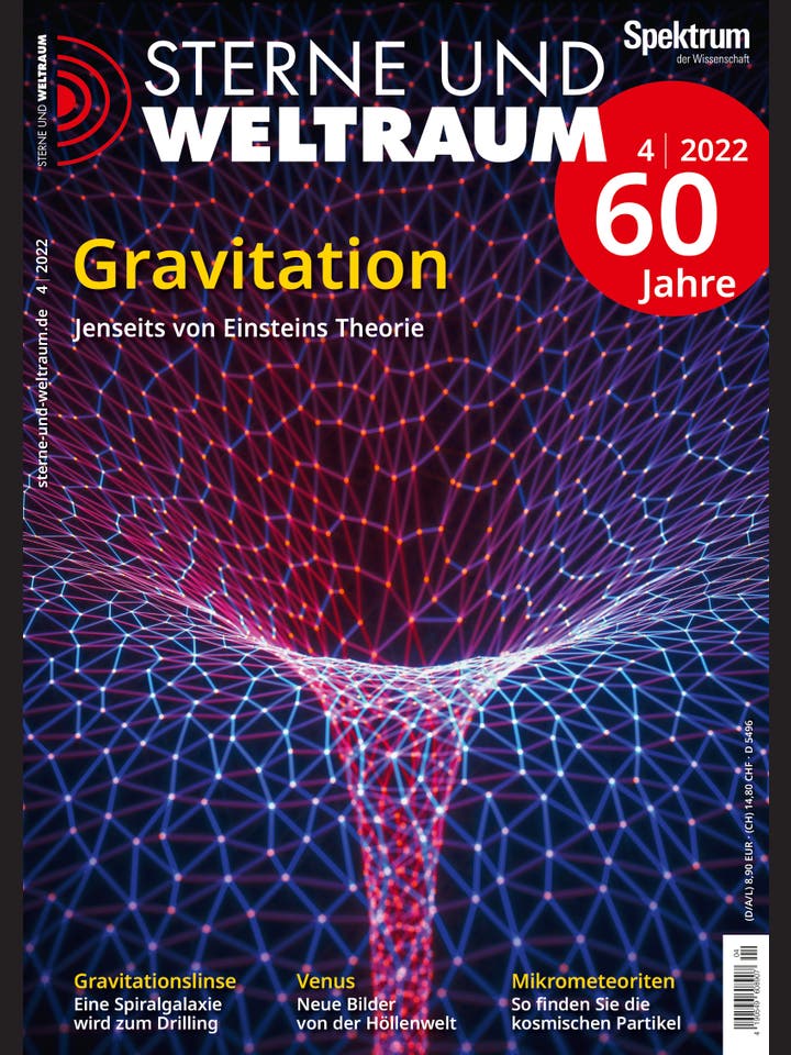 Sterne und Weltraum - 4/2022 - Gravitation: Jenseits von Einsteins Theorie