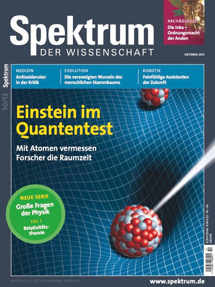 Spektrum der Wissenschaft – 10/2013 – Einstein im Quantentest