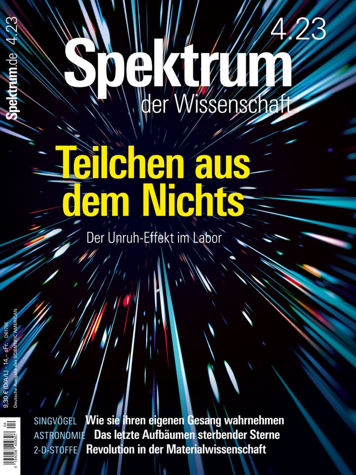 Spektrum der Wissenschaft – 4/2023 – Teilchen aus dem Nichts