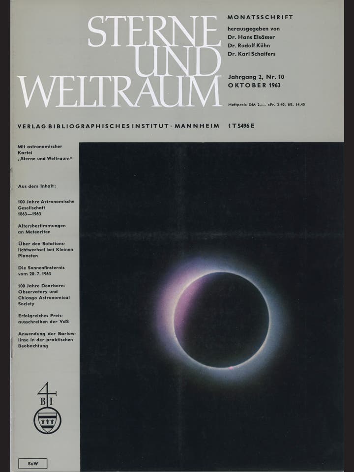 Sterne und Weltraum – 10/1963 – Oktober 1963