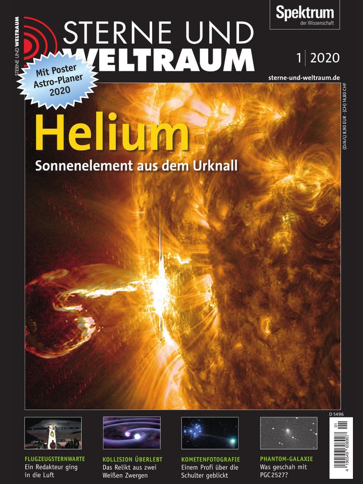 Sterne und Weltraum – 1/2020 – Helium – Sonnenelement aus dem Urknall