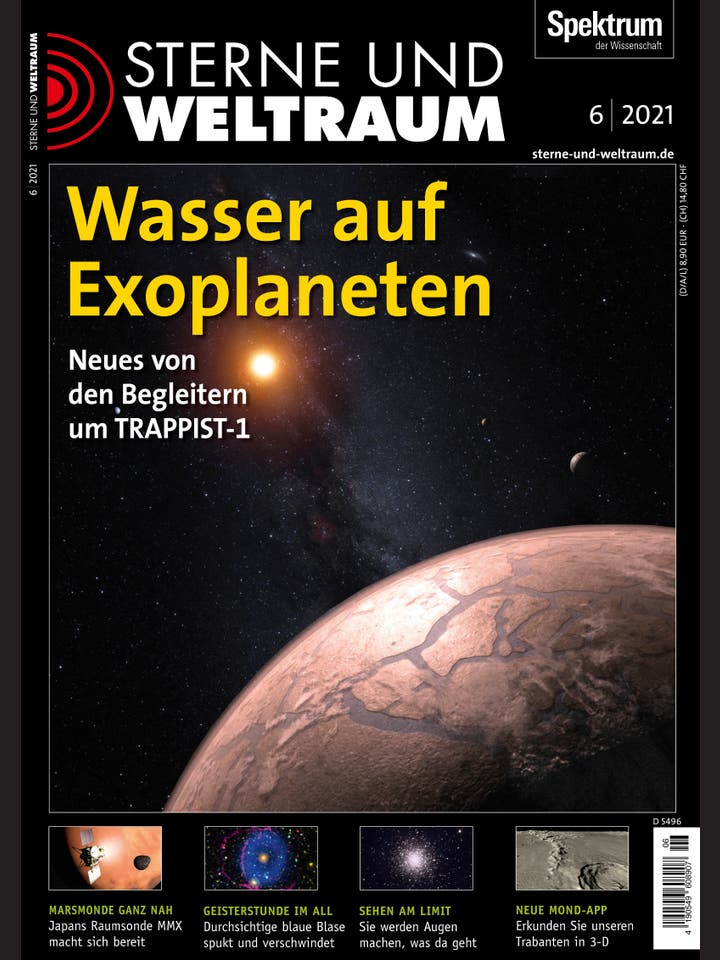 Sterne und Weltraum:  Wasser auf Exoplaneten