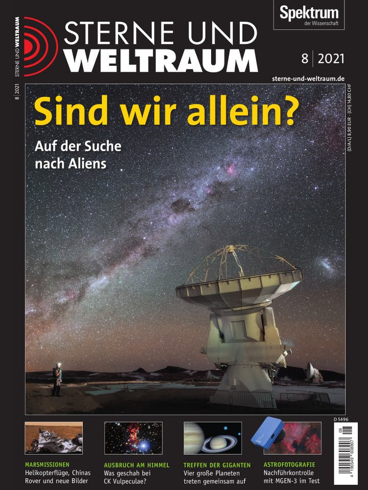 Sterne und Weltraum – 8/2021 – Sind wir allein?