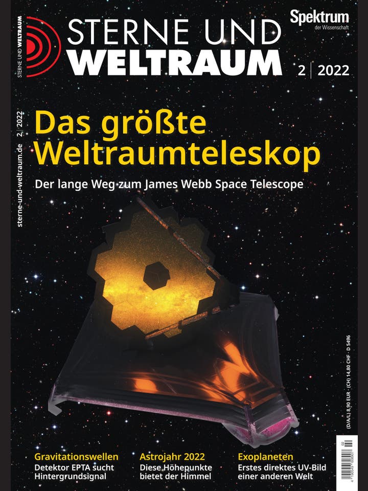 Sterne und Weltraum – 2/2022 – Das größte Weltraumteleskop