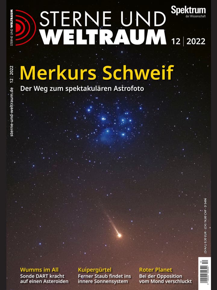 Sterne und Weltraum – 12/2022 – Merkurs Schweif