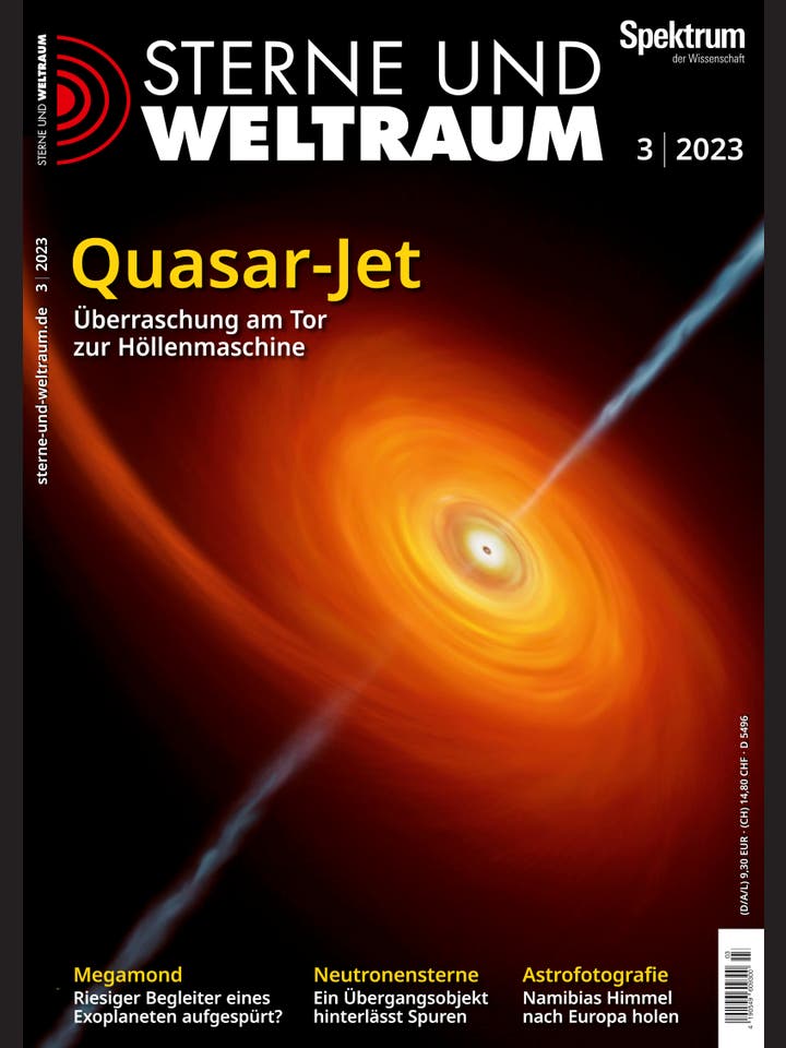 Sterne und Weltraum – 3/2023 – Quasar-Jet