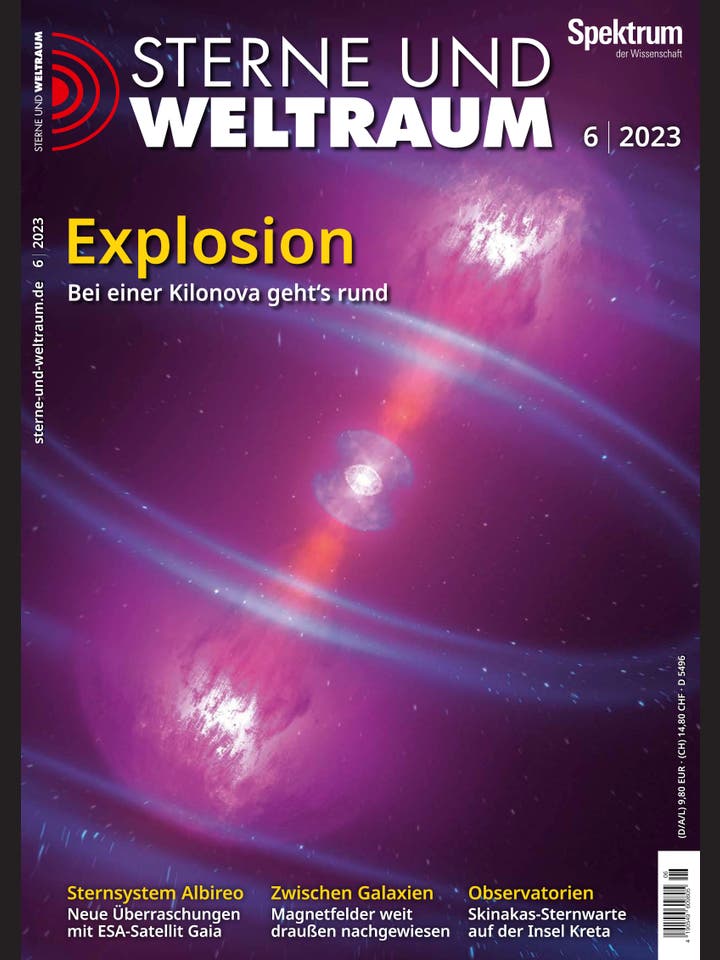 Sterne und Weltraum – 6/2023 – Explosion – Bei einer Kilonova geht‘s rund
