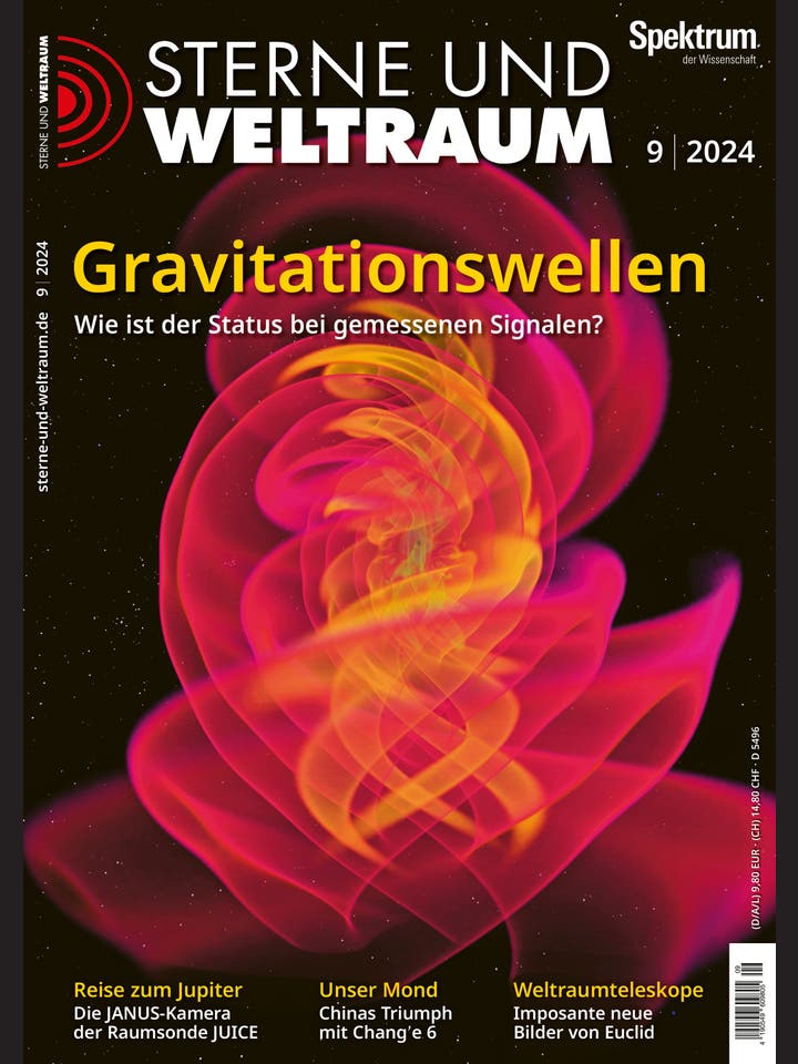 Sterne und Weltraum - 9/2024 - Gravitationswellen – Wie ist der Status bei gemessenen Signalen?