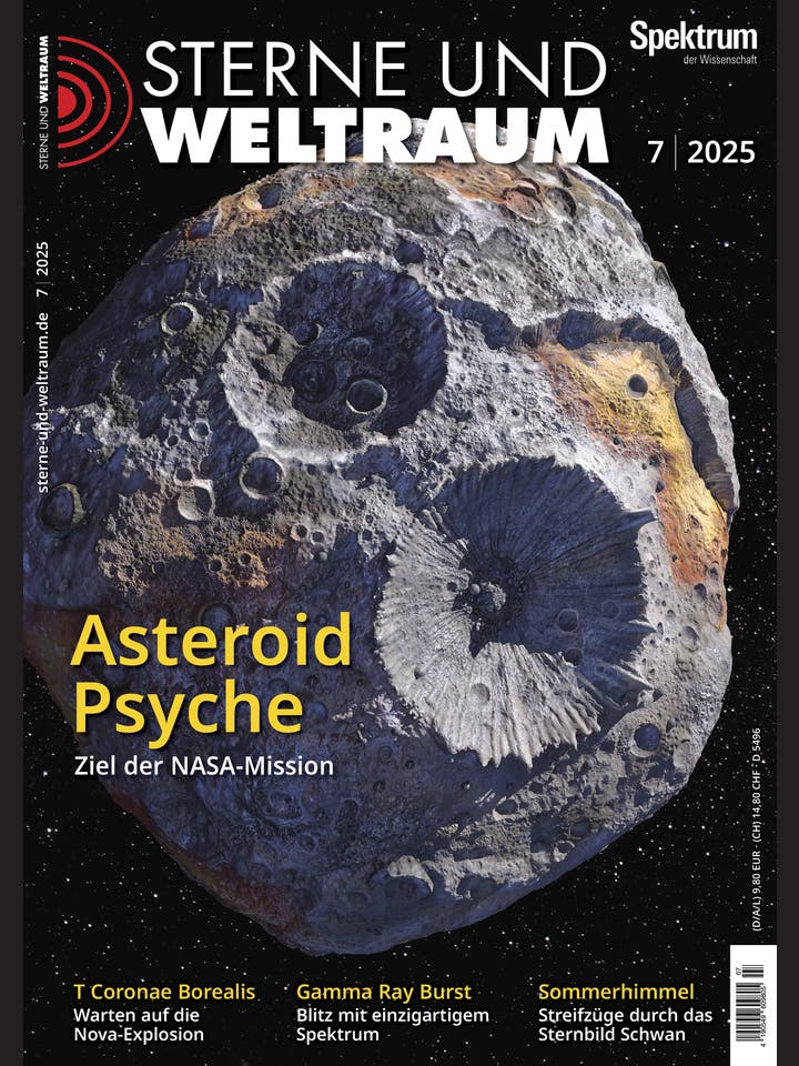Sterne und Weltraum - 7/2025 - Asteroid Psyche