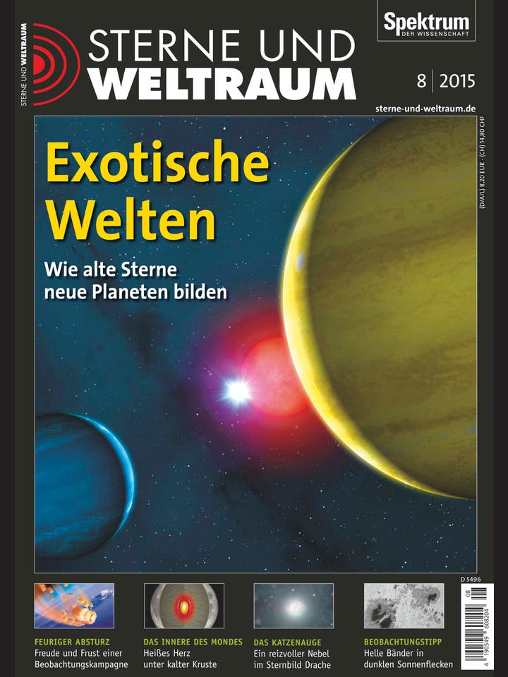 Sterne und Weltraum - 8/2015 - Exotische Welten: Wie alte Sterne neue Planeten bilden