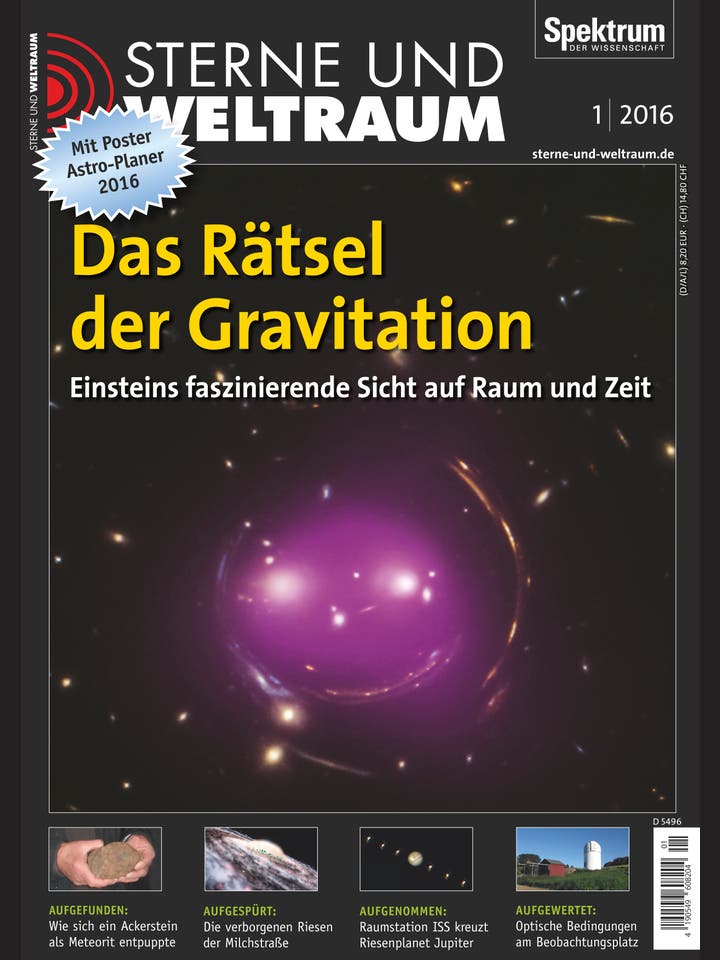 Sterne und Weltraum – 1/2016 – Das Rätsel der Gravitation