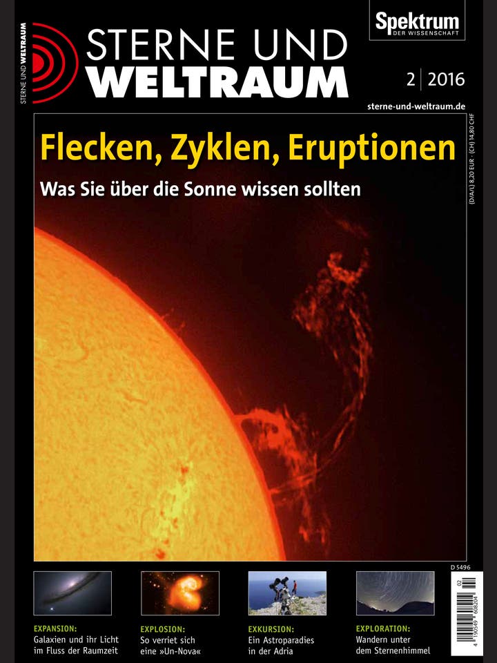 Sterne und Weltraum - 2/2016 - Flecken, Zyklen, Eruptionen