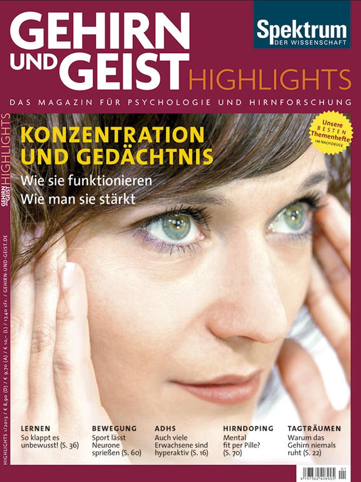 Gehirn&Geist Highlights - 1/2013 - Konzentration und Gedächtnis