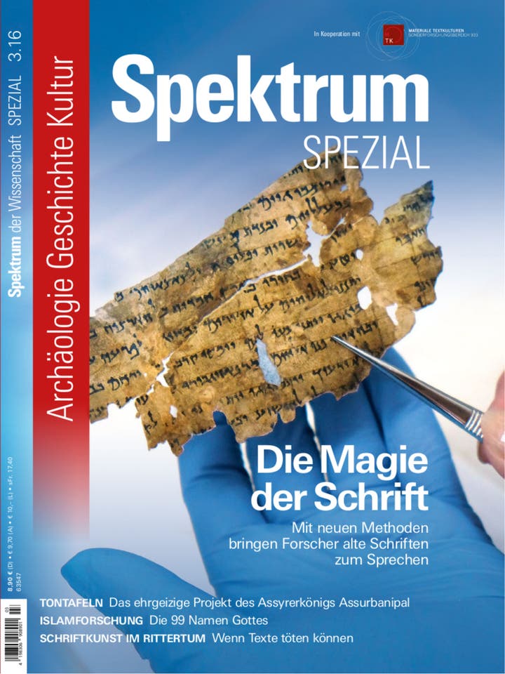 Spektrum der Wissenschaft Spezial Archäologie - Geschichte - Kultur - 3/2016 - Die Magie der Schrift