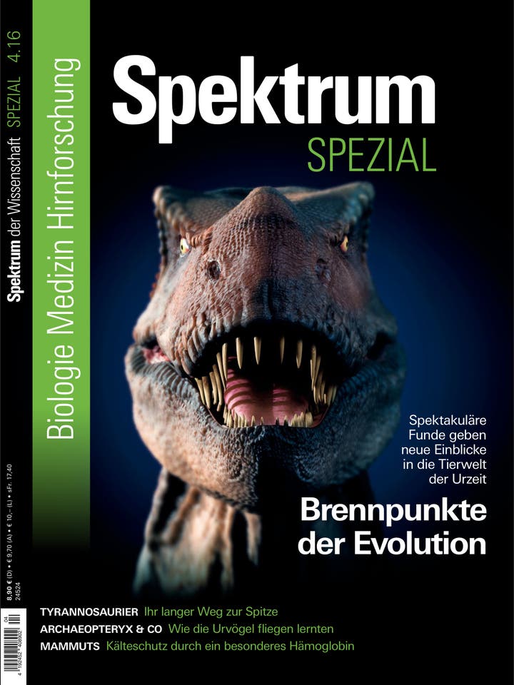 Spektrum der Wissenschaft Spezial Biologie - Medizin - Hirnforschung - 4/2016 - Brennpunkte der Evolution