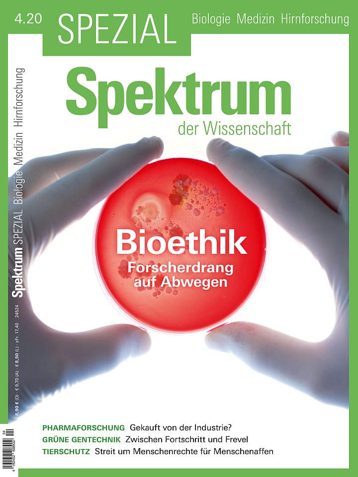 جلد بروشور Spectrum of Science ویژه زیست شناسی - پزشکی - تحقیقات مغز 4/2020 زیست اخلاقی