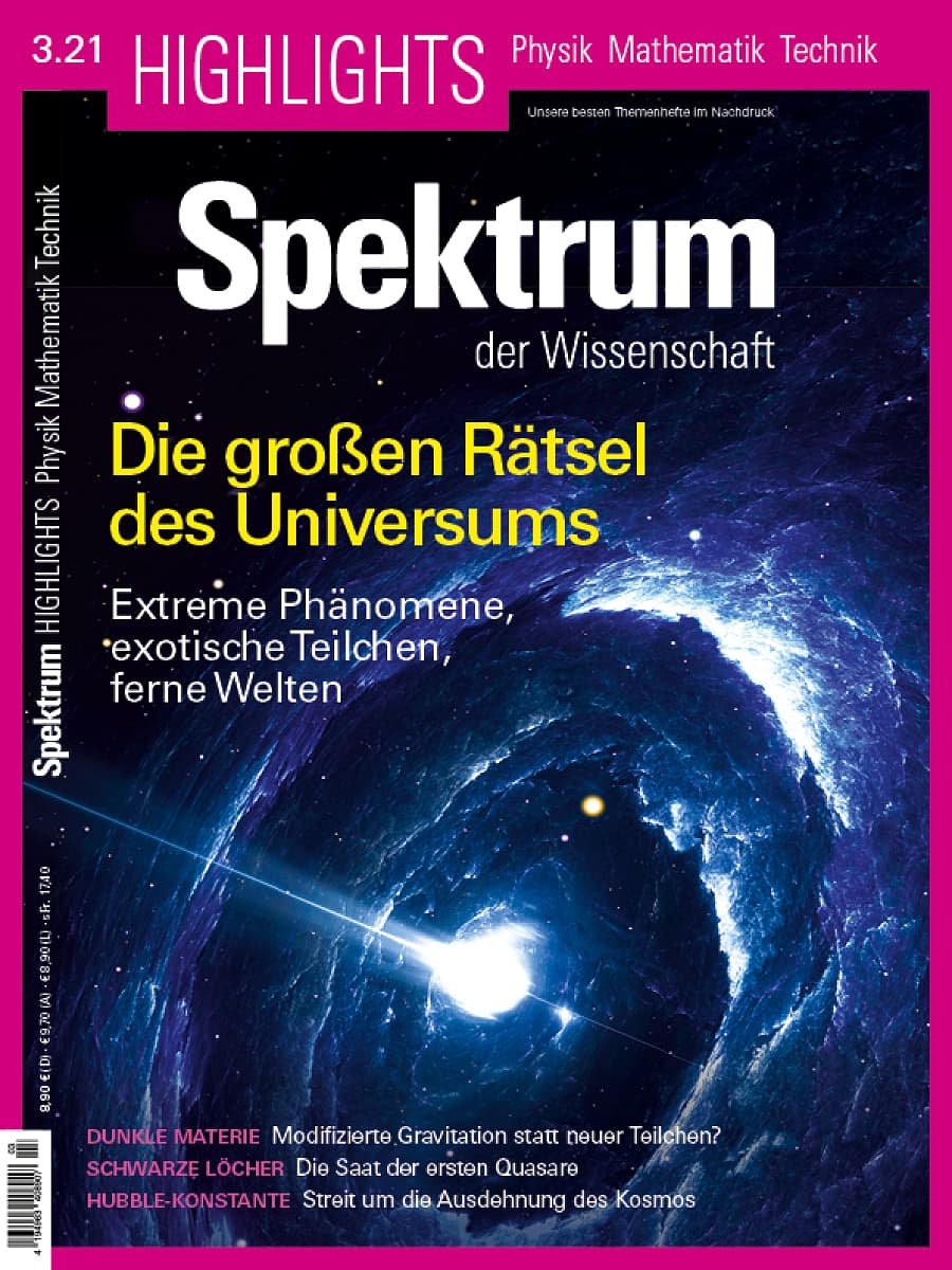 Die Grossen Ratsel Des Universums Spektrum Highlights 3 2021 Spektrum Der Wissenschaft