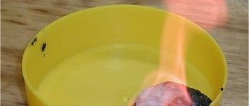 Brennendes Methanhydrat Brennendes Methanhydrat