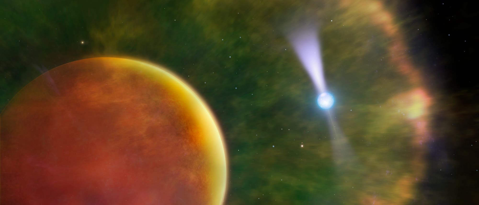 Der Pulsar PSR B1957+20, aka Die Schwarze Witwe Der Pulsar PSR B1957+20, aka Die Schwarze Witwe