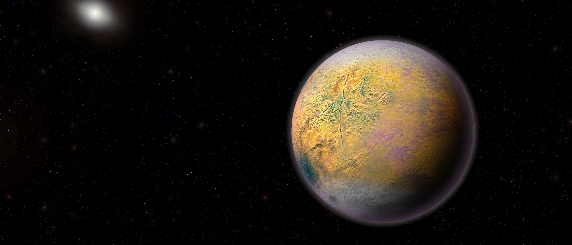 Der hypothetische Planet X in einer künstlerischen Darstellung Der hypothetische Planet X in einer künstlerischen Darstellung