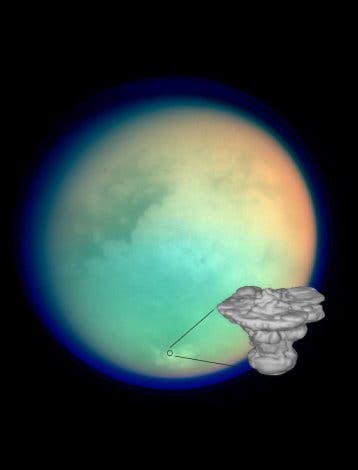 Sturmwolken finden sich auf Titan nur in relativer Polnähe 