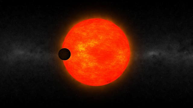 Stern HATS-6 mit Exoplanet (künstlerische Darstellung)