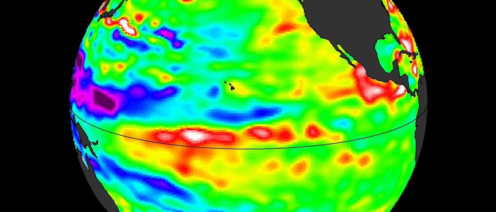 Wassertemperaturen im Pazifik im August 2014