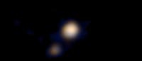 Das erste Farbbild von Pluto und Charon (New Horizons) Das erste Farbbild von Pluto und Charon (New Horizons)
