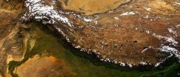 Himalaja und Tibet aus dem All betrachtet Himalaja und Tibet aus dem All betrachtet