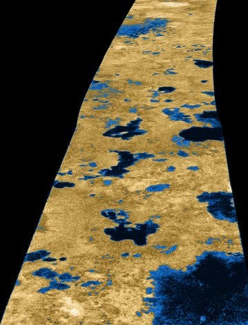 Die Oberfläche des Titan im Radarbild