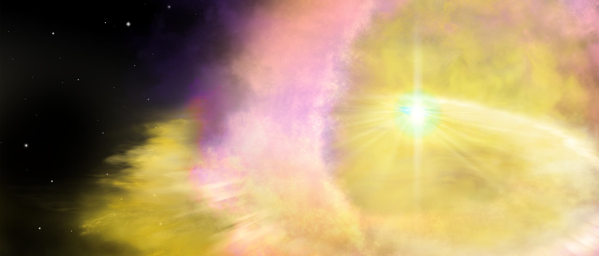 Die künstlerische Darstellung zeigt eine Supernova. Die künstlerische Darstellung zeigt eine Supernova.