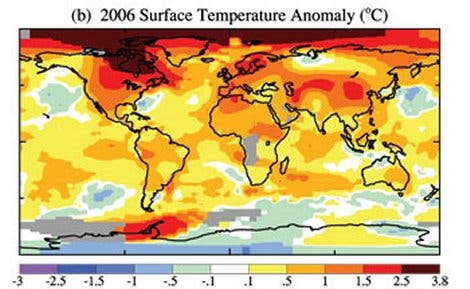Temperaturanomalien 2006