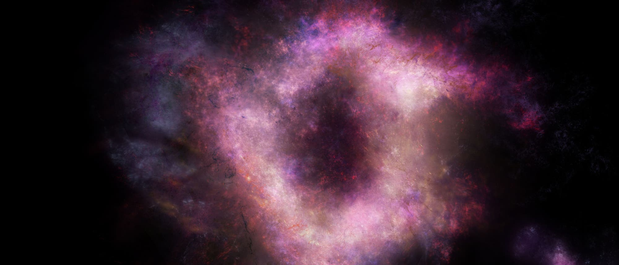 Künstlerische Darstellung der Ringgalaxie R5519 Künstlerische Darstellung der Ringgalaxie R5519