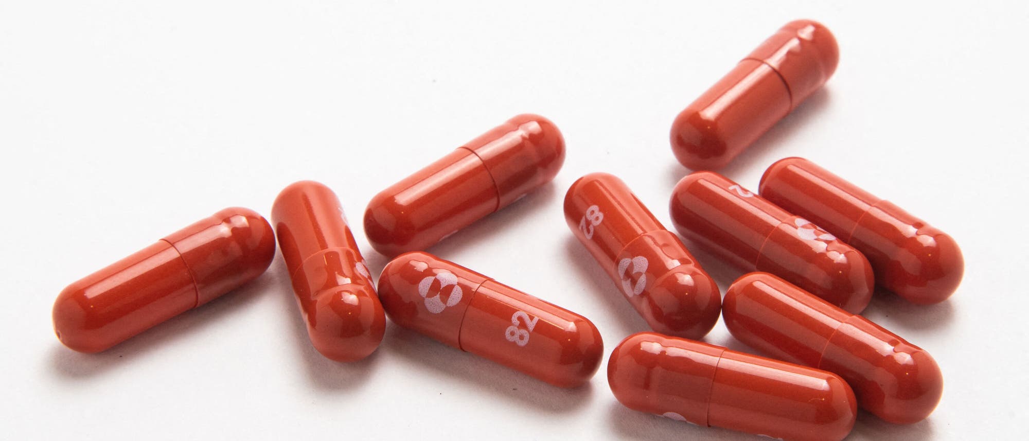 Rote Molnupiravir-Pillen Rote Molnupiravir-Pillen