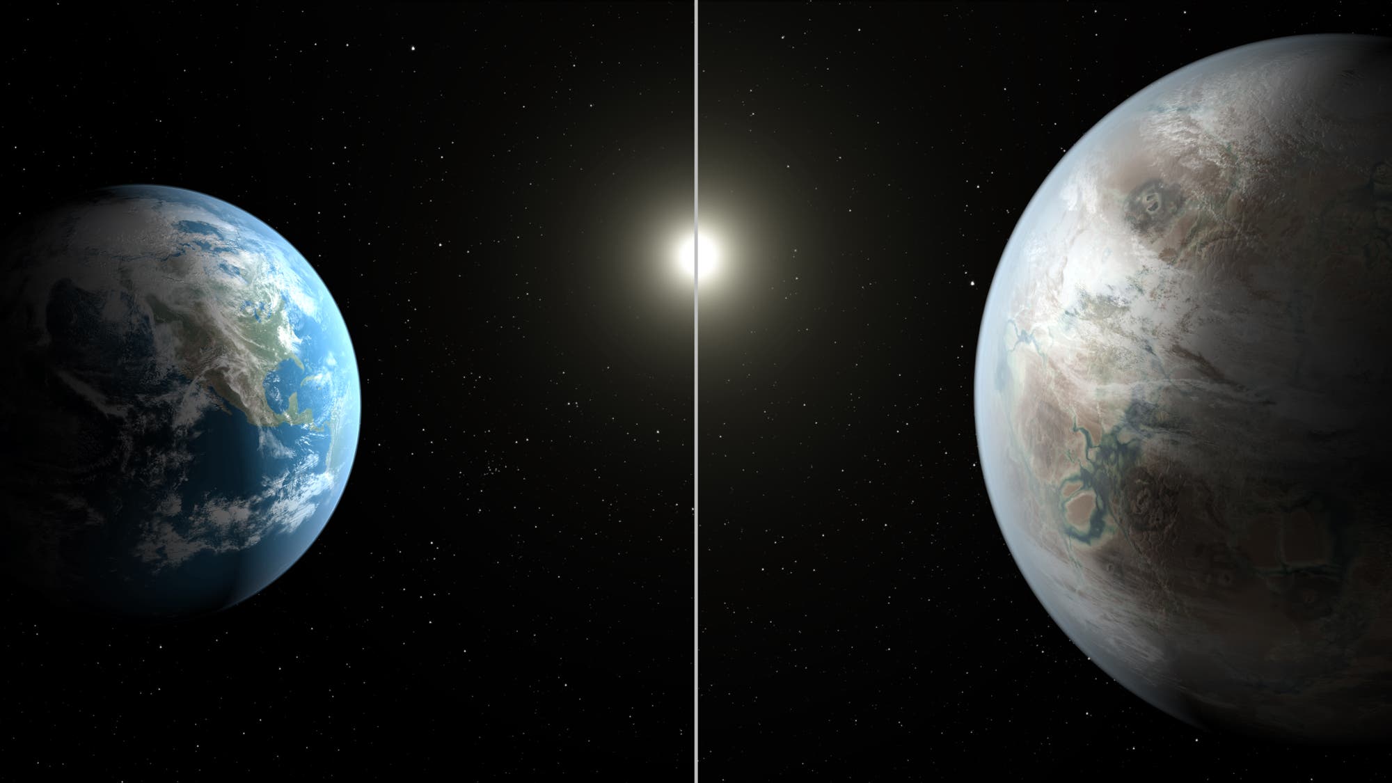 Supererde Kepler 452b im Vergleich zur Erde