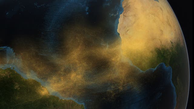 Saharastaub überquert den Atlantik