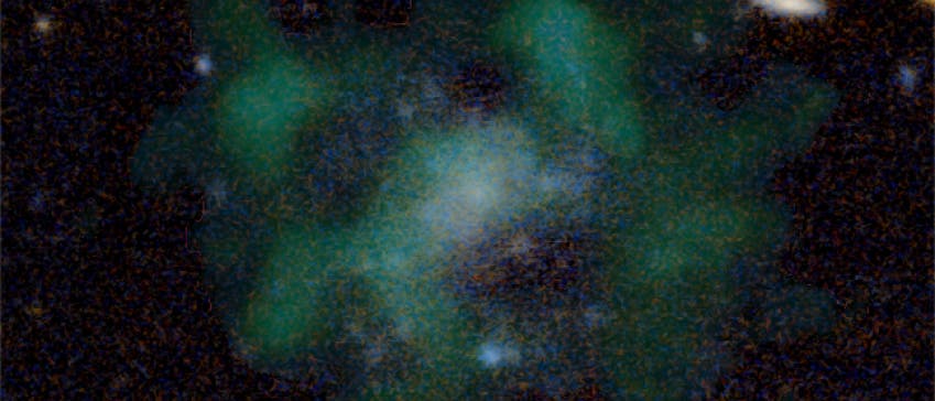 Gas in der Galaxie AGC 114905. Gas in der Galaxie AGC 114905.