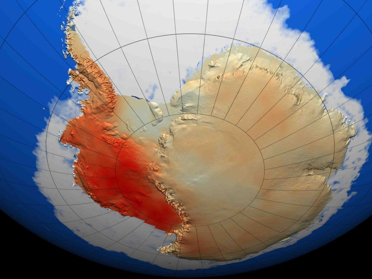 Nettotemperaturentwicklung in der Antarktis
